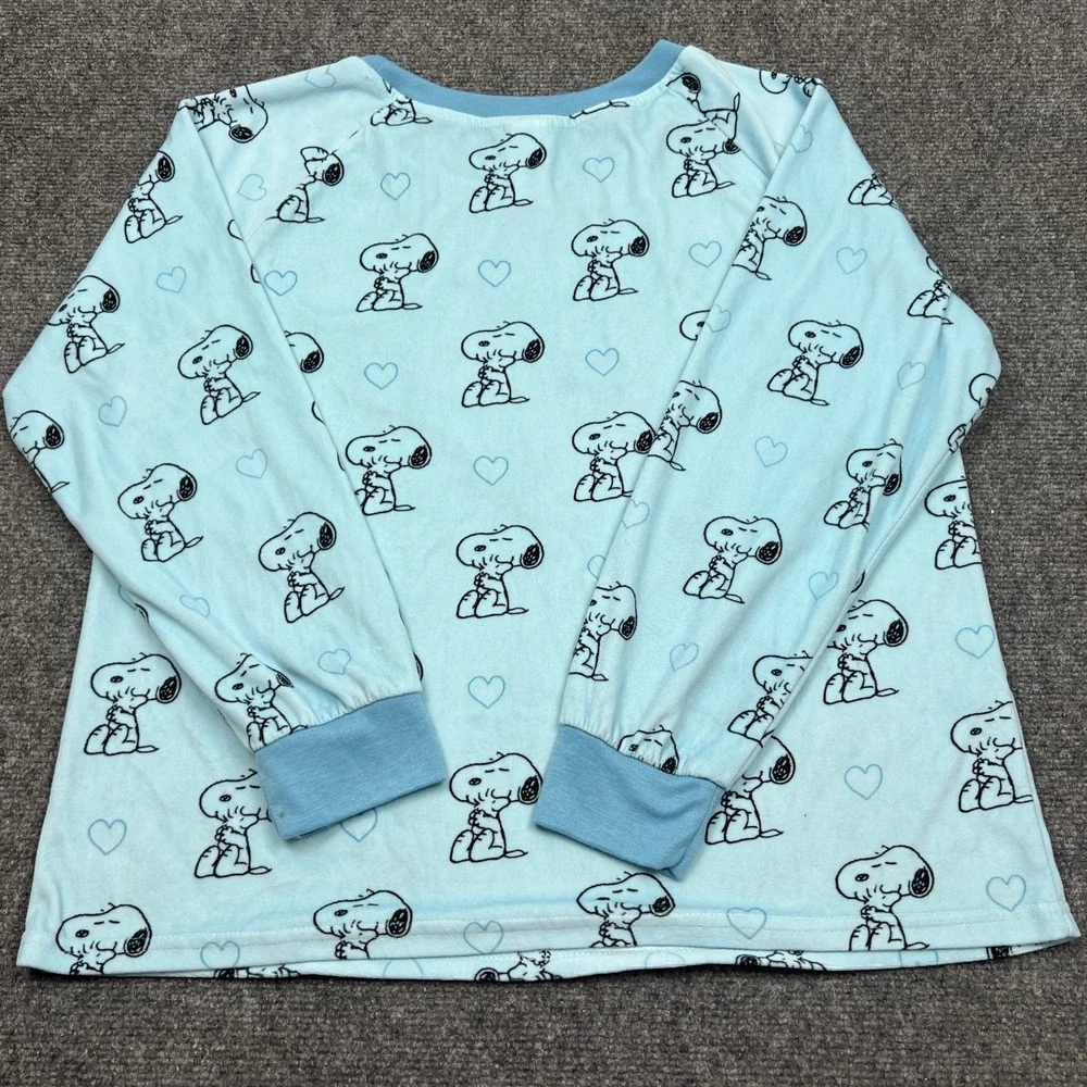 Peanuts Snoopy Woodstock Pajama Top Girls Large 12/14 Long Sleeve Sleep Shirt